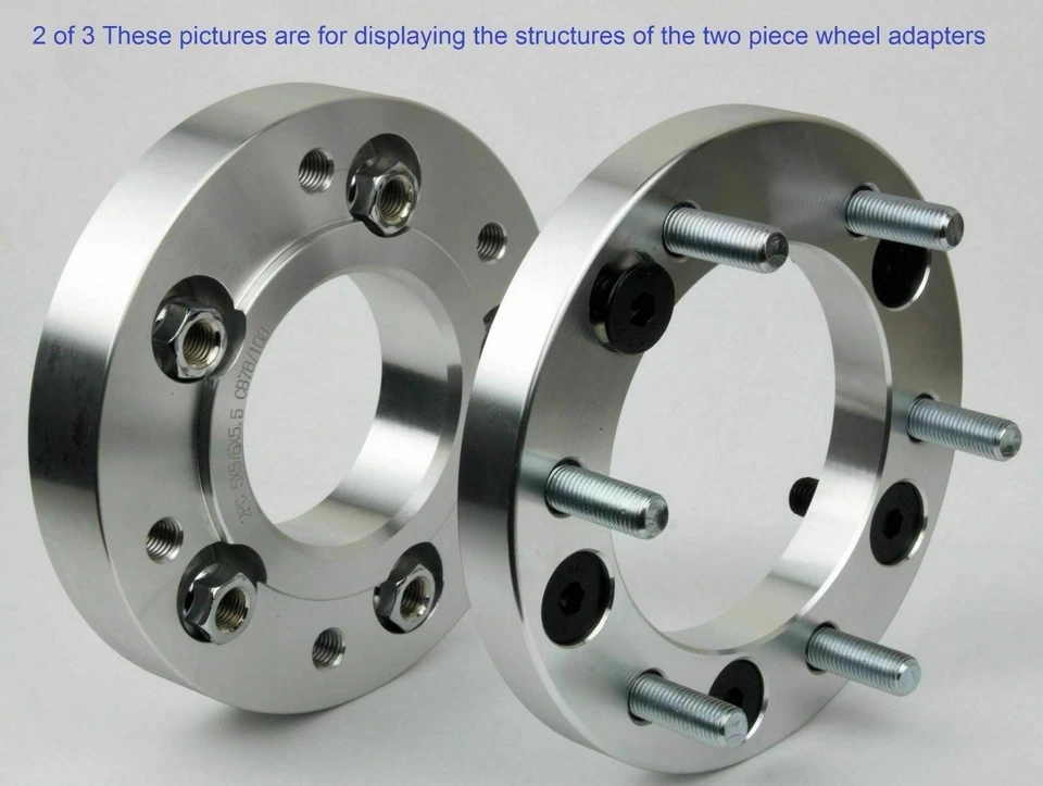 4pcs CONVERSION ADAPTERS 2" THICK 5X4.5(114.3MM) TO 6X5.5(139.7 MM) 5LUG TO 6LUG - Image 2 of 4