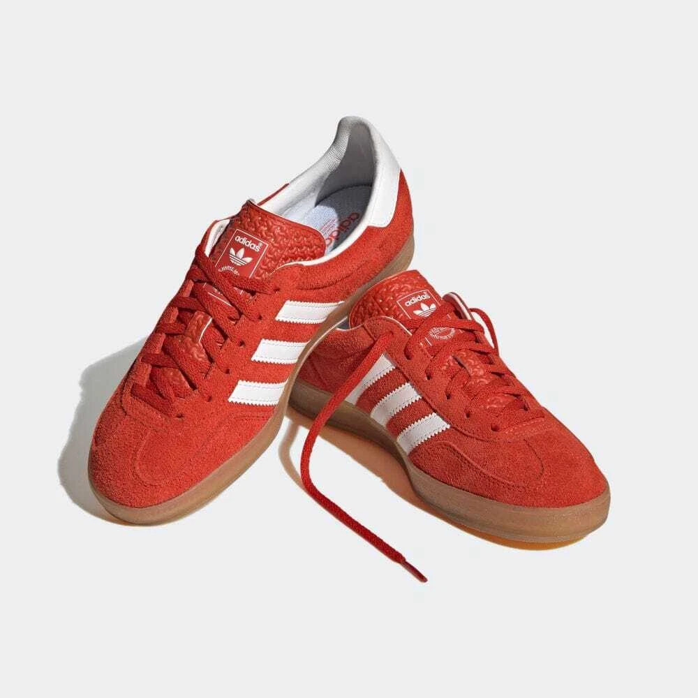 adidas Women s GAZELLE INDOOR HQ8718 Bold Orange Footwear White Gum