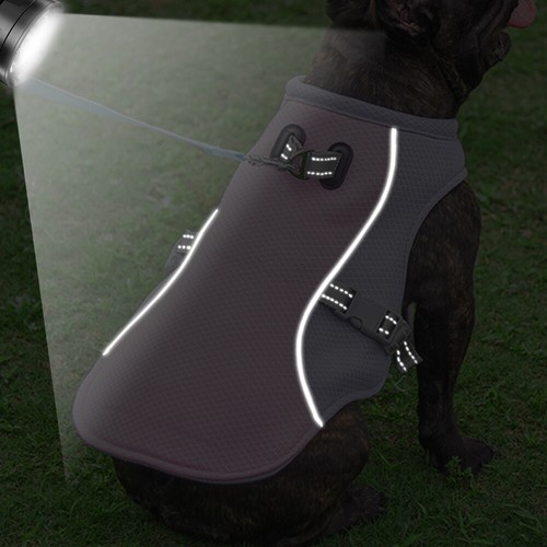 Pet Dog Cooling Vest Breathable Mesh Jacket Summer Cool Coat Harness Reflective - Picture 6 of 17