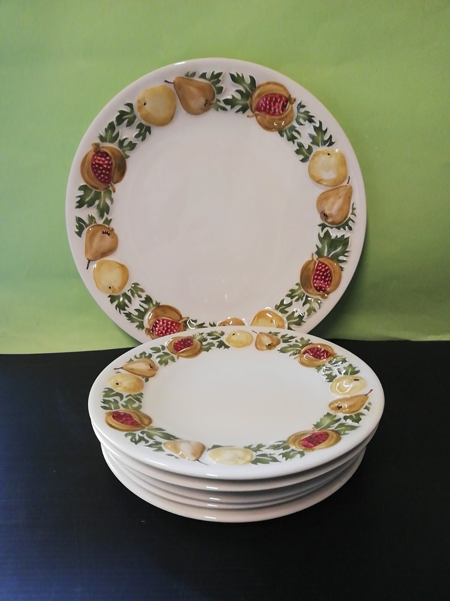 Lovecasa Set 6 Piatti Da Dessert In Porcellana – Diametro 21,5 Cm, Colori Misti, Dipinti A Mano, Per Microonde E Lavastoviglie