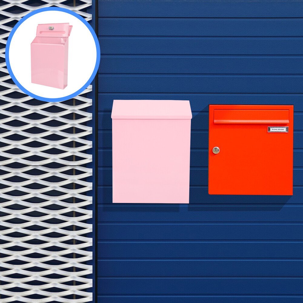 Wall Mount Tin Mailbox for Outdoor Home or Office Use  