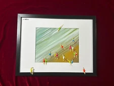 Eka Peradze 15x17 " Original Signed Acrylic Painting Modern Abstract Art