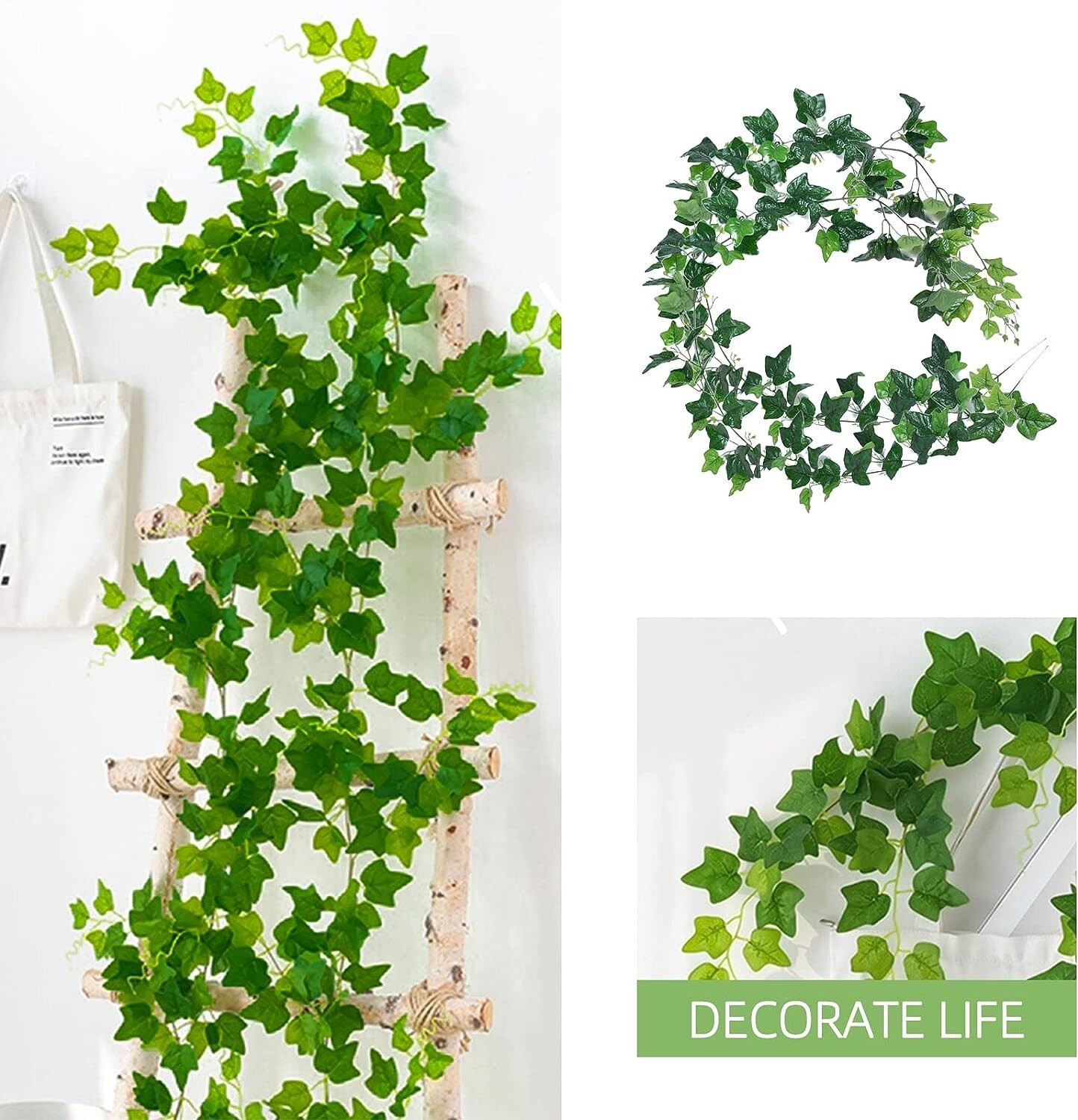 12 Pack Artificial Ivy 84Ft Ivy Garland Fake Vines for Room Decor Fake