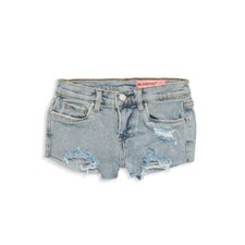 BLANK NYC Girl's Distressed The Barrow High Rise Denim Shorts Size 7 NWT