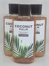 Bath  Body Work Coconut Palm Shower Gel x3- 10oz each