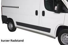 Schwellerrohre ohne Tritt für Peugeot Boxer Bj.14- Edelstahl poliert Ø63mm TÜV