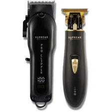Supreme Trimmer Pro Clipper All Metal w/Taper Blade | 300 Min Run Time Profes...