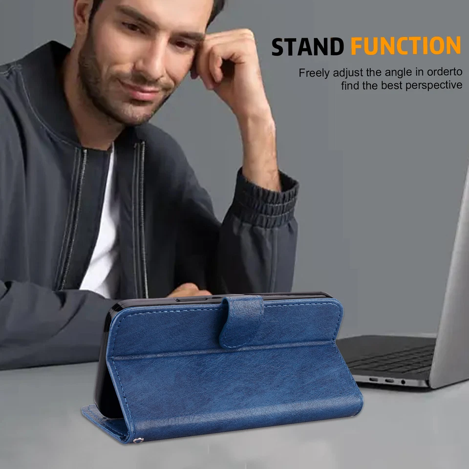 For Google 8 Pro 7 Pro 7A Magnetic Case Leather Wallet Card Flip Kickstand Cover - Image 4 of 4