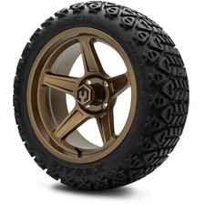 Modz 15 Drift Matte Bronze Golf Cart Wheels Rims And Tires 23x10.00-15 Set Of 4