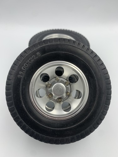 RC Trailer Tires 2PCS Wheels Wear Resistant Non Slip Climber Aluminum amiya 1/14 - Picture 15 of 17