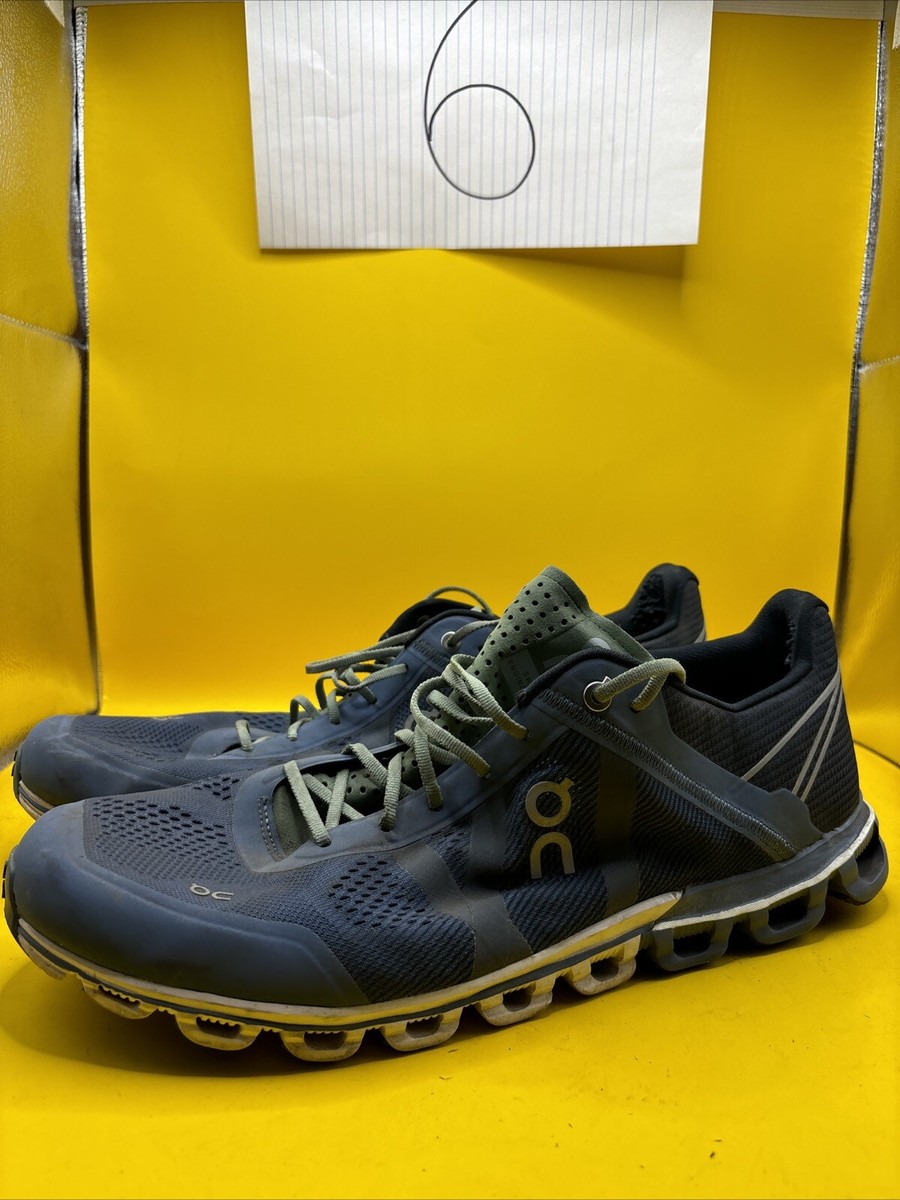 ON Cloud Cloudflow Mens Size 12.5 Running Shoes Blue Green  display picture 2
