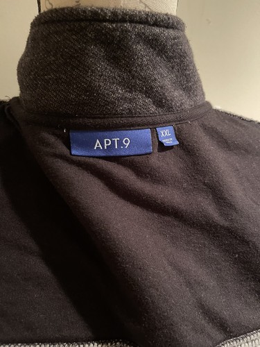 Men's Apt. 9 Zip up XXL Gray Sweatshirt Jacket Pre Owned - Picture 6 of 6