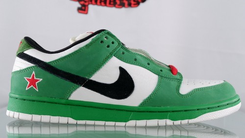 NEW Nike Dunk Low Pro SB Heineken Size 