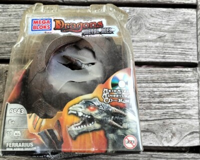 Mega Bloks Dragons Metal Ages - 9843 Ferrarius Iron Armor Dragon W/ Egg