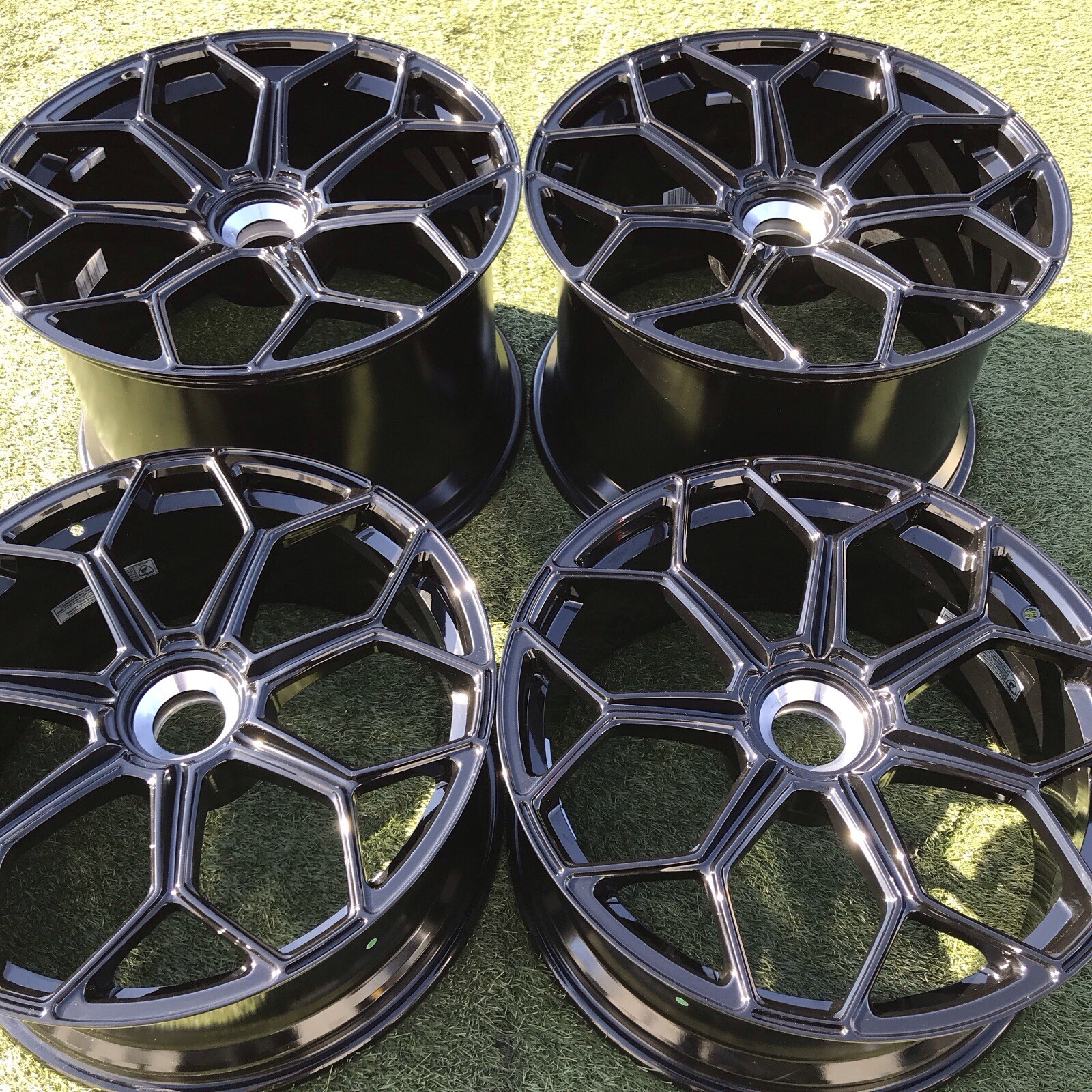 20 21 LAMBORGHINI RIMS GENUINE FACTORY OEM RIMS BLACK ORIGINAL SV SVJ 470601017
