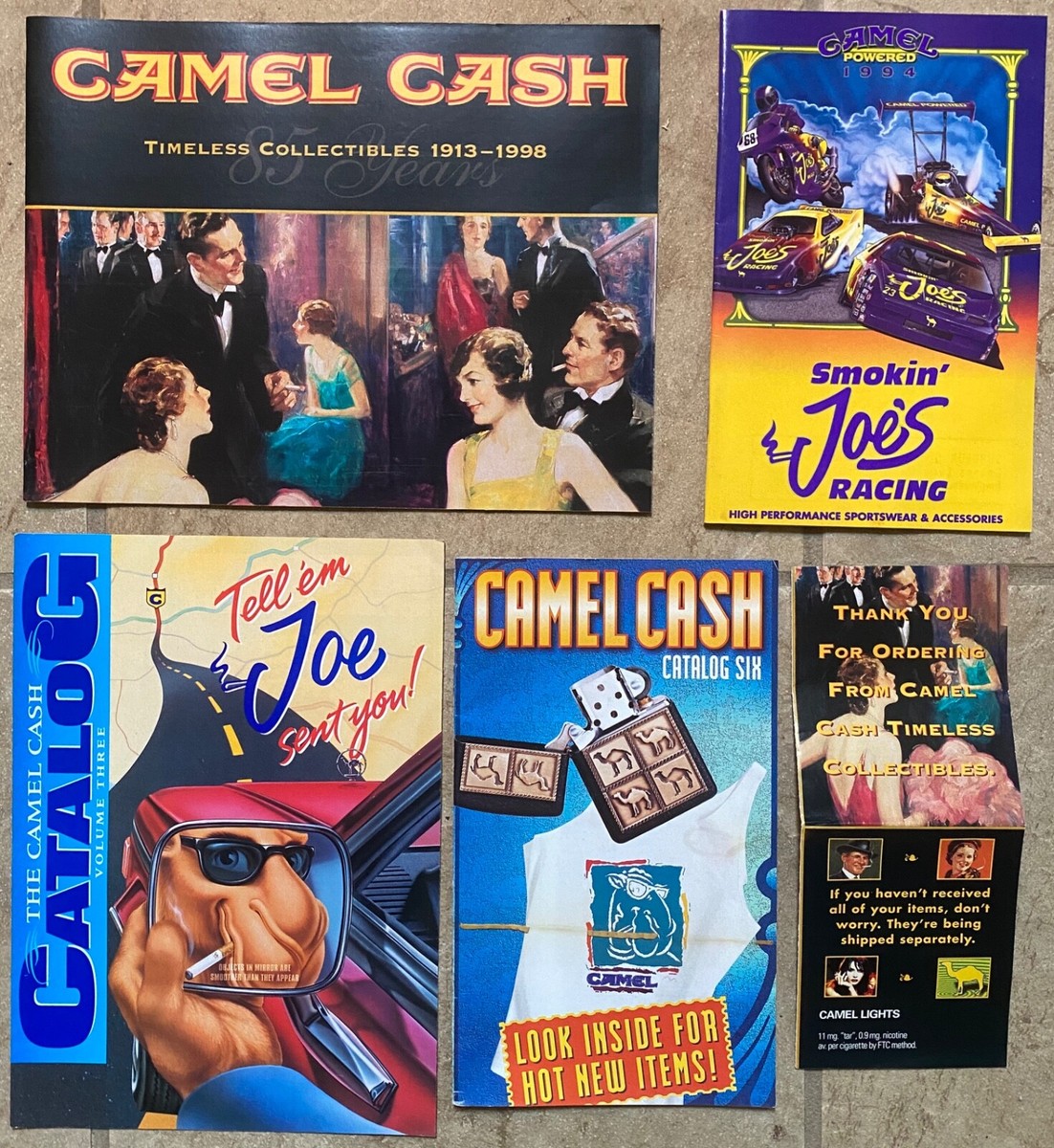 Camel Cigarettes Cash Catalogs - Timeless - Winston Sports - Tell