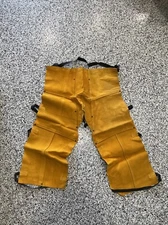 PRO-SAFE GB2505 One-Size Gold Leather Flame Resistant/Retardant Chaps