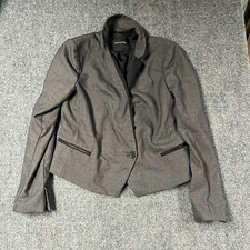 Banana Republic Blazer Women's 4 Dark Gray Single Button Pockets EUC