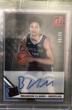 2019 20 Donruss Clearly  Basketball Brandon Clarke Rated Rookie Auto Red # 09/35