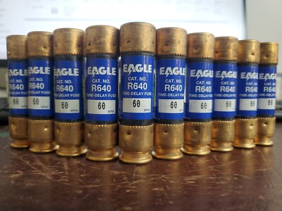 (10-PCS) Eagle 60A Dual Element Time-Delay Current Limiting Fuses (TA40MS)