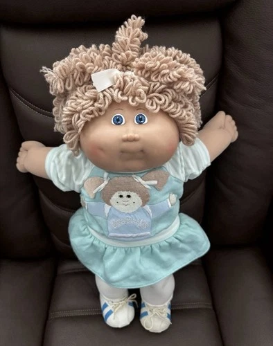 1986 hm #14 Cabbage patch popcorn in VHTF teal green portrait dress #511F