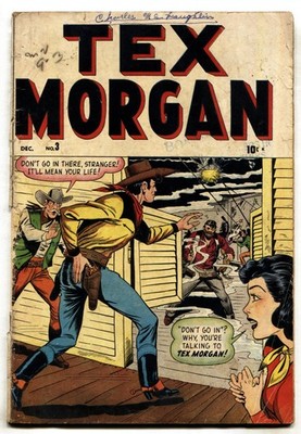 TEX MORGAN #3 - 1948-MARVEL-ARIZONA ANNIE-SYD SHORES ART