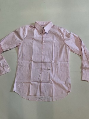 Dsquared2 mens long sleeves Button Up shirt pink Size 50/M
