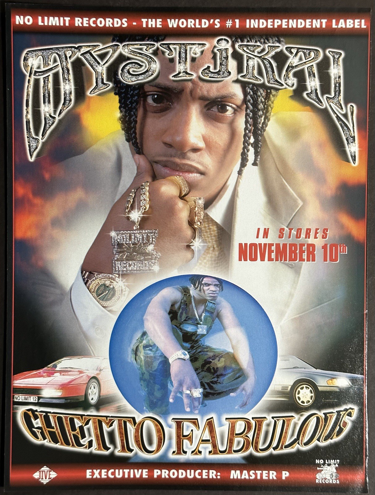 8.5x11 OG Rap Promo Ad Poster Mystikal Ghetto Fabulous Master P No Limit Records
