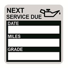 Oil Change Sticker Static Cling, 2inch 60pcs Black Oil Change Remind Sticker