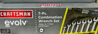 BRAND NEW CRAFTSMAN EVOLV 7-PIECE WRENCH SET 12 PT. METRIC 12353 NOS 