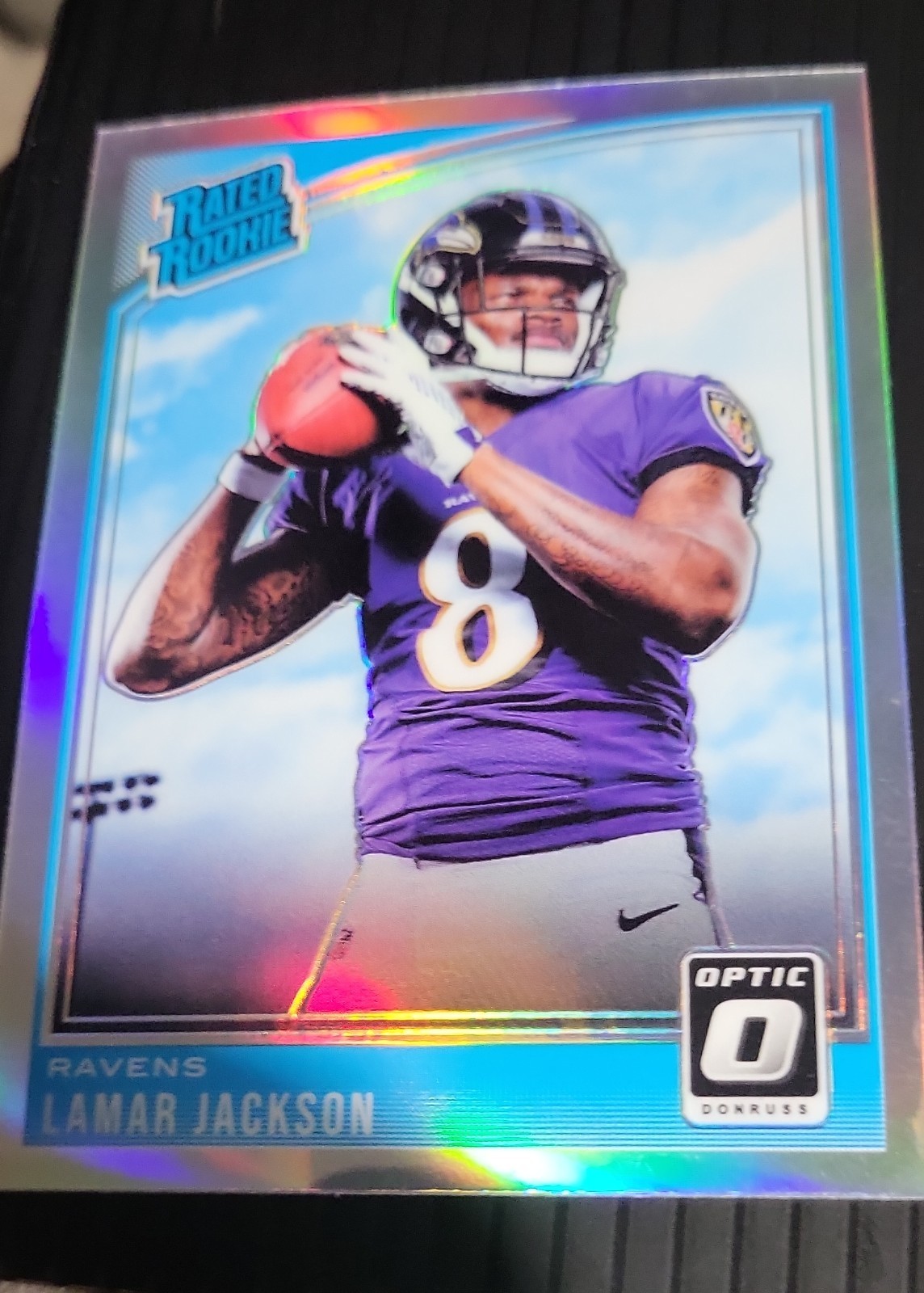 2018 Donruss Optic - Rated Rookie Lamar Jackson #167 Holo Prizm (RC)