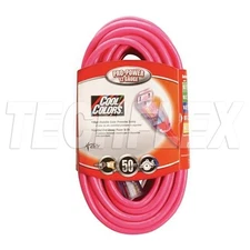 CCI-02578-88-0A     CCI Cool Colors Neon Pink Outdoor Extension Cord 50 Ft