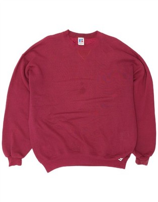 Russell Athletic Herren Sweatshirt Pullover XL Burgund Baumwolle DJ03