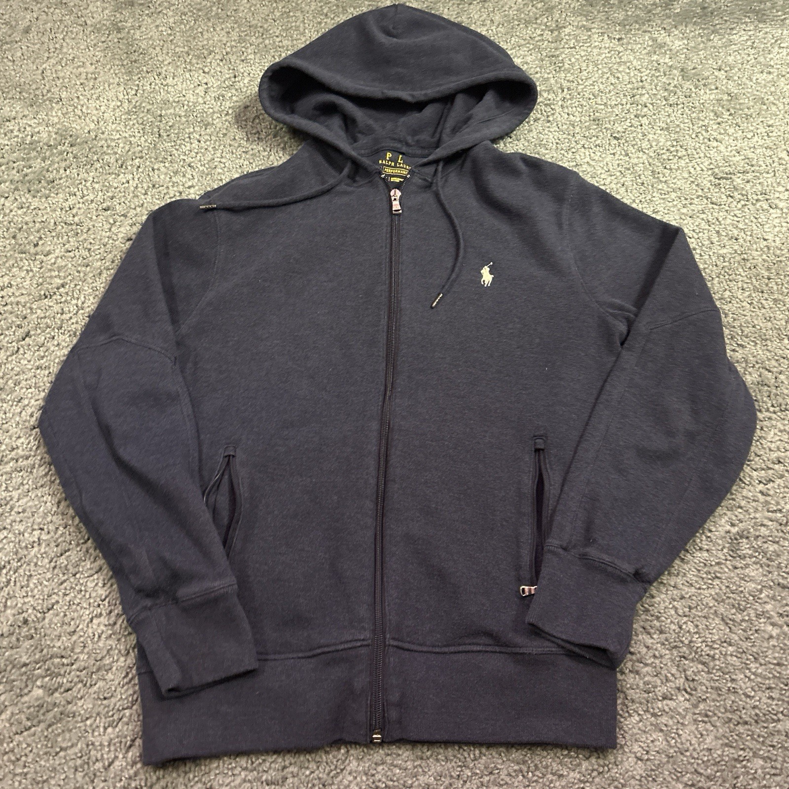 Polo Ralph Lauren Hooded Performance Full Zip Navy Jacket