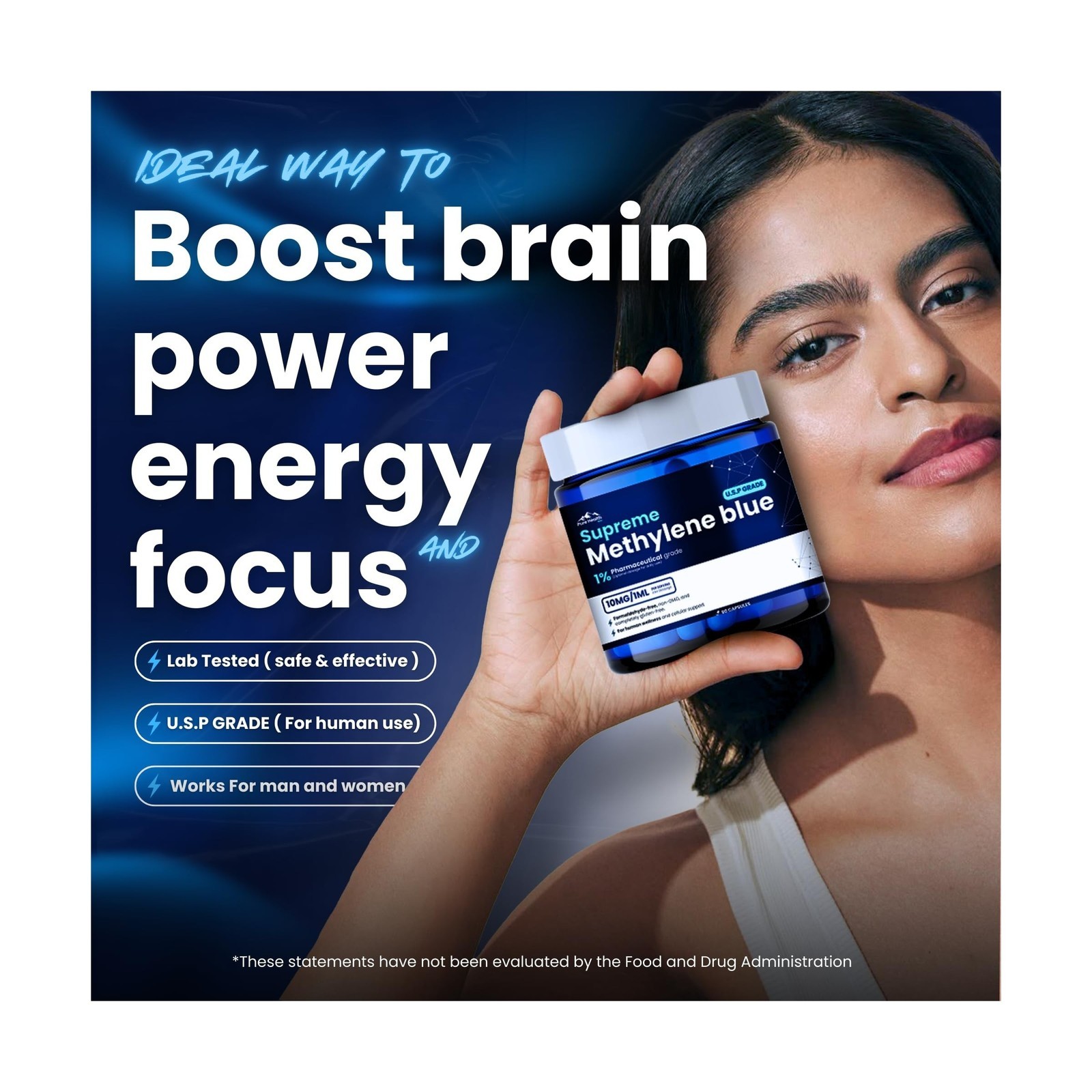 Supreme Methylene Blue Capsules - Pharmaceutical grade Supplement for humans ...