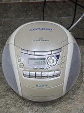 Sony CFD-E90 CD Cassette Player Boombox Radio READ Description