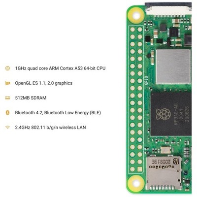 Quad-Core 1.1GHz SoC WiFi Bluetooth Pi Zero