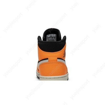 Air Jordan 1 Mid Orange Black 554724-062 | eBay