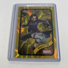 2025 Topps Chrome Marvel Yellow Lava Refractor card #171 Mantis
