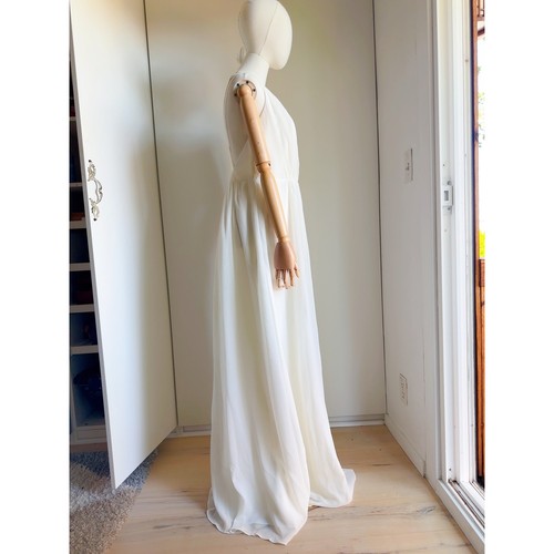 Weißes Vera Wang Kleid griechischer Stil Größe 12 volle Länge Hochzeit besonderes Ereignis - Bild 3 von 10