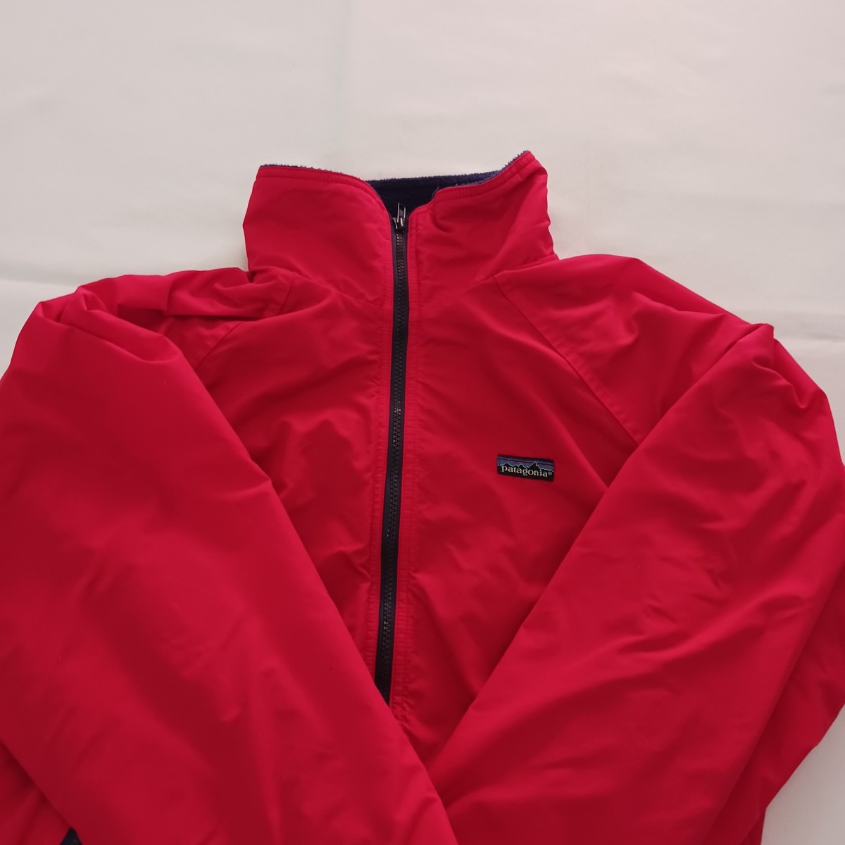 Vintage 80s Patagonia Fleece Lined Mens Red Shelled Synchilla