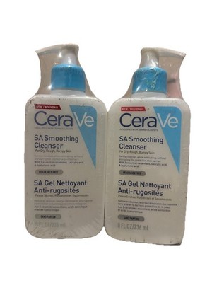 2 PACK - Cerave Renewing SA Smoothing Cleanser for Rough Skin 8 Oz