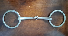 Loose Flat O Ring Snaffle Bit Jointed Mouth Used Western Horses Ranching