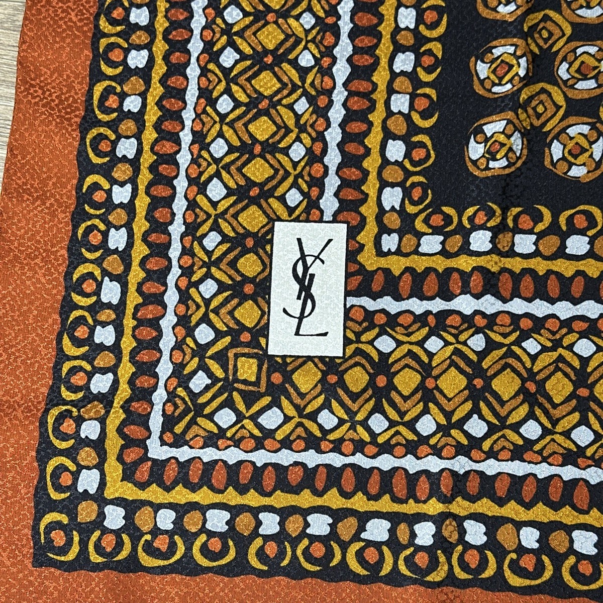 YVES SAINT LAURENT Silk Scarf 85*85cm | eBay