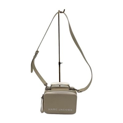 THE MARC JACOBS THE BOX Schultertasche Leder Weiß Damen Reißverschluss Crossb...
