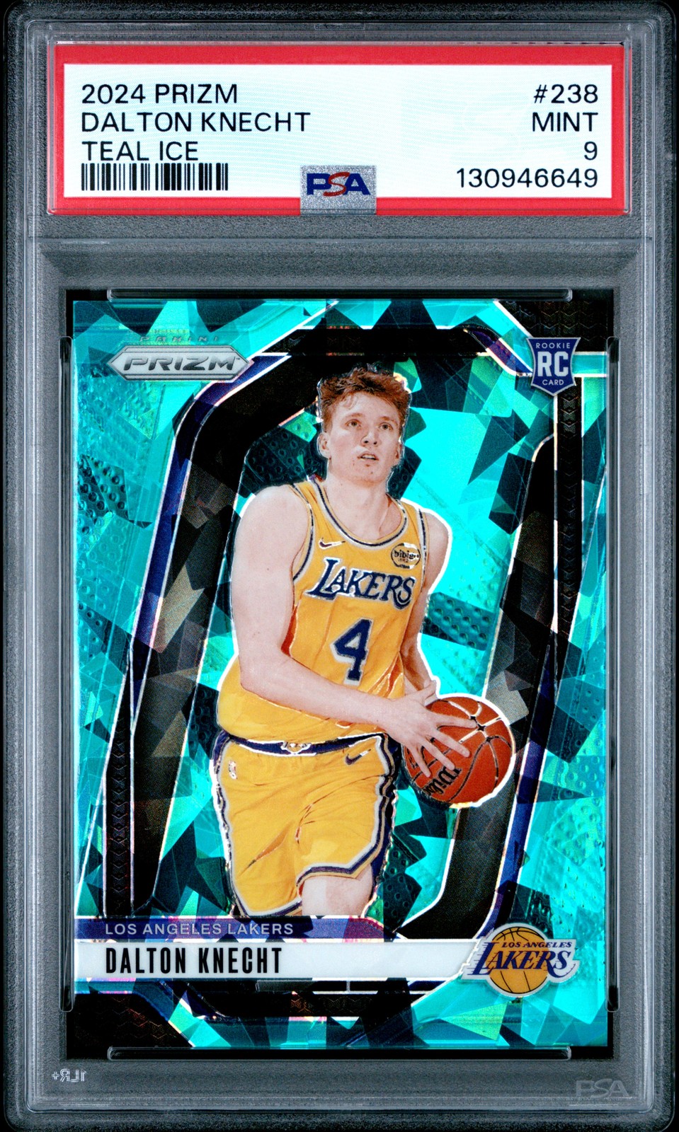 2024 PANINI PRIZM TEAL ICE #238 DALTON KNECHT 200/225 PSA 9