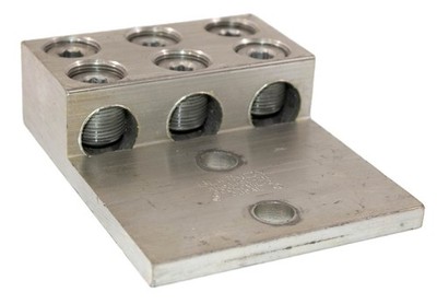 Burndy KK3A36U 2N Mechanical Lug 3 Conductor 2 AWG 600 kcmil CU/AL 2 Hole