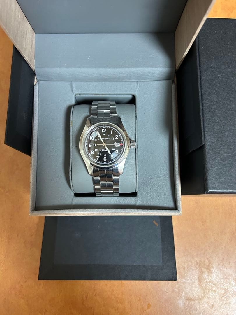 Hamilton Automatic Watch Silver Black Skeleton Ba… - image 2