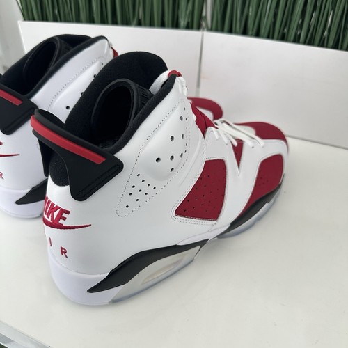 Nike Air Jordan 6 Retro OG Mid Carmine Rojo Blanco Negro CT8529-106 Hombres Talla 13 - Imagen 5 de 8