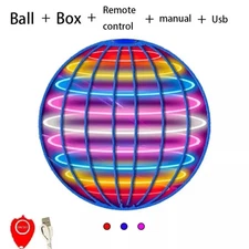 Flying Orb Ball Toys Hand Controlled RGB Light Magic Hover Boomerang Orb Spinner